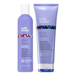 milk_shake Silver Shine Duo – Shampoo + Conditioner Anti Giallo per Capelli Biondi e Grigi